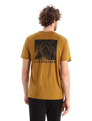 Clove Icebreaker Merino Tech Lite II Short Sleeve Alp Ascension Men's T Shirts | AU 1171GSOL